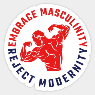 Embrace Masculinity Reject Modernity Demon Back Sticker